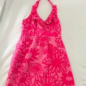 Lilly Pulitzer- Hot pink dress with flowers.